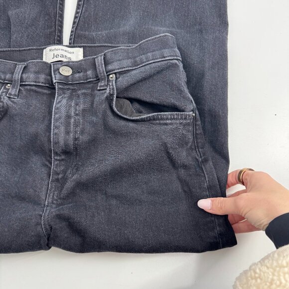 Reformation Emma High Rise Wide Leg Crop Jeans Size 27 - Picture 4 of 12